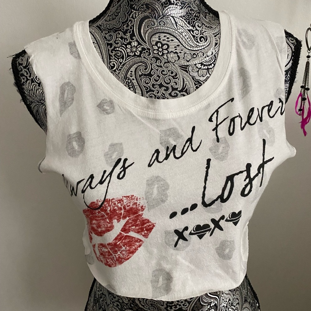 LOST RECYCLED ALWAYS AND FOREVER LOST CROPPED TOP S/M